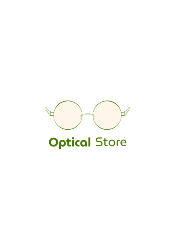 black orange simple optical store logo