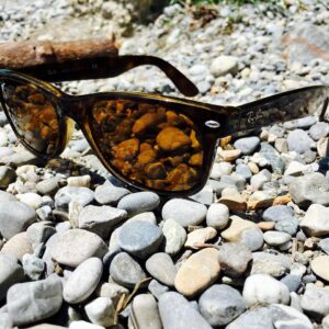 lake constance, gravel, stones, glasses, rayban, brown, gray, orange, riverbank, beach, germany, lakeside, summer, relax, wood, flotsam and jetsam, advertising, relaxation, idyll, reflection, rayban, rayban, rayban, rayban, rayban